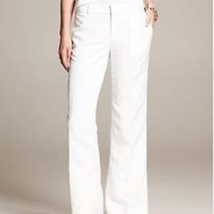 BR white Linen Trousers